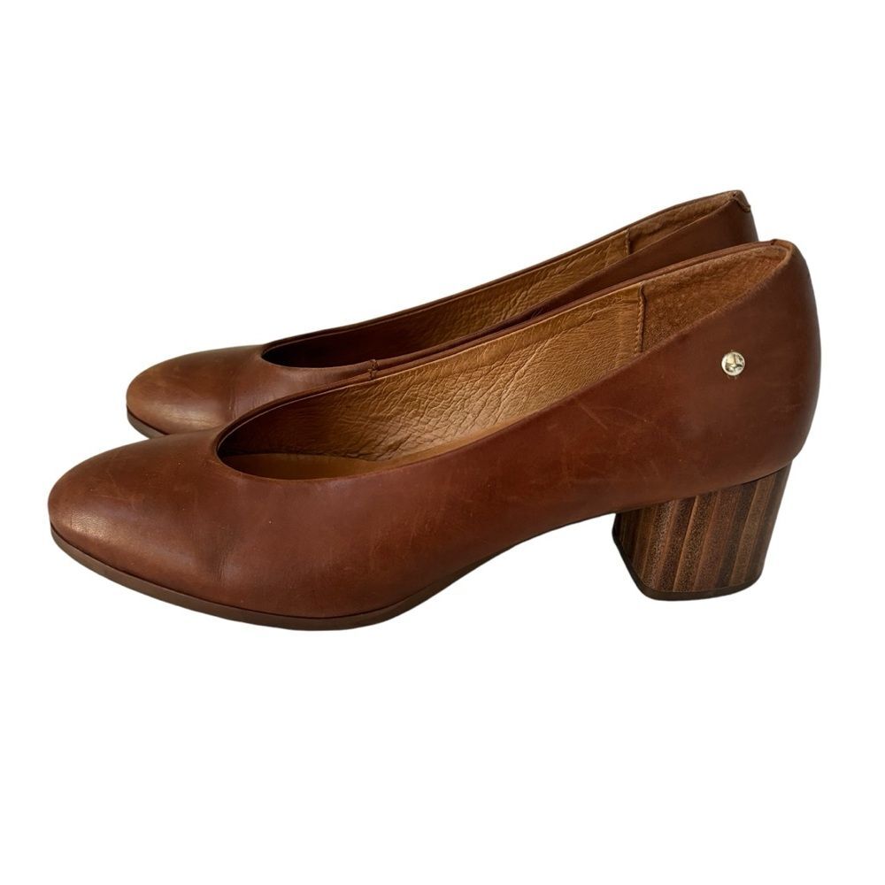 PIKOLINOS Women's Tan Leather Calafat Pump Sz 42